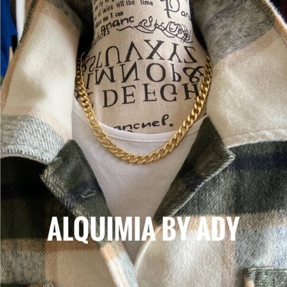 Gold Cuban Gold Chain Necklace - Picture 2 of 3